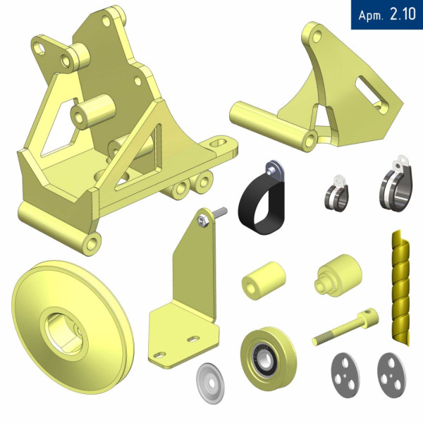 Кронштейн компрессора для Ford Transit 2.2л RWD, с кондиционером, c 2012 г.в, под компрессор SD 5H14/7H15