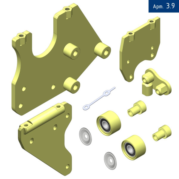 Кронштейн компрессора для Foton Aumark S120 с двигателем Cummins ISF 3.8 Е5 c кондиционером, c 2022 г.в., под компрессор ТМ 21