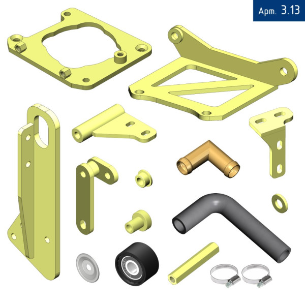 Кронштейн компрессора для Foton Toano с двигателем ISF2.8 (верхний, с кондиционером), под компрессор SD 5H14, ТМ 16
