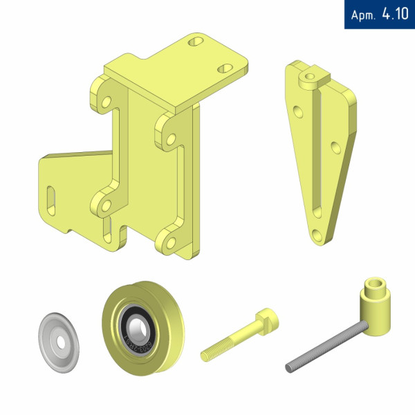 Кронштейн компрессора для Hyundai HD 78 с двигателем D4DС E3, под компрессор SD 5H14/7H15