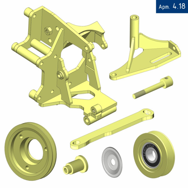 Кронштейн компрессора для Hyundai EX8 Mighty с двигателем D4CC E5(c кондиционером), под компрессор SD 5H14/7H15/5H11