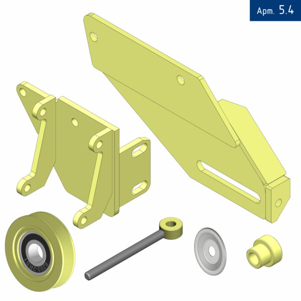 Кронштейн компрессора для ISUZU с двигателем 4HK1 Е3 (основной ремень клиновой), под компрессор SD 5H14/7H15