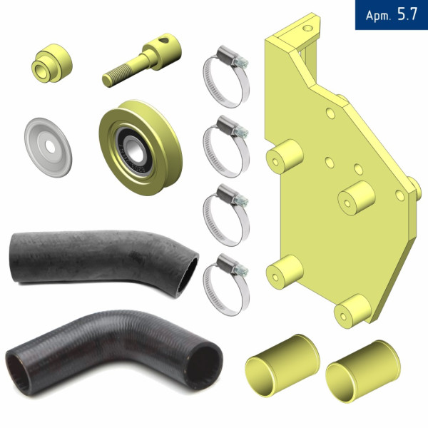 Кронштейн компрессора для ISUZU с двигателем 4HK1 Е3 (с кондиционером), под компрессор ТМ 21