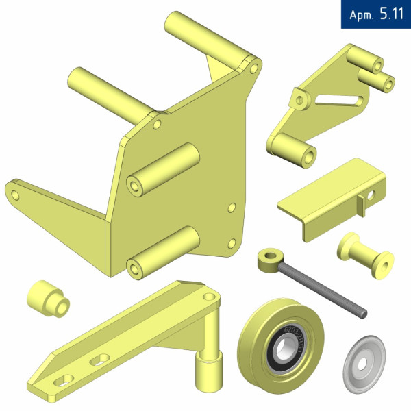 Кронштейн компрессора для ISUZU с двигателем 4HK1 Е5 (с кондиционером), под компрессор SD 5H14/7H15