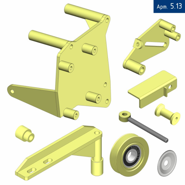 Кронштейн компрессора для ISUZU с двигателем 4HK1 Е5(с кондиционером), под компрессор ТМ 21