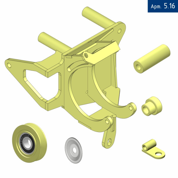 Кронштейн компрессора для ISUZU с двигателем 4HV1 Е5 на метане (с кондиционером), под компрессор SD 5H14/7H15