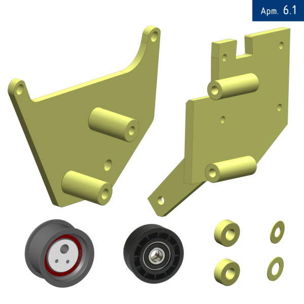 Кронштейн компрессора для Iveco Dayli 2.3, с двигателем F1A, под компрессор SD 5H14/7H15