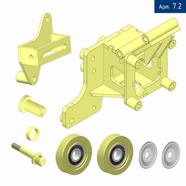 Кронштейн компрессора для JAC N56с с двигателем HFC4DA1-2C (4JB1) E4 (с кондиционером), под компрессор SD 5H14/7H15