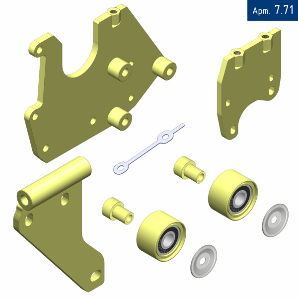Кронштейн компрессора для JAC N120 с двигателем Cummins ISF38s4R154 E4-5 (с сохранением кондиционера), под компрессор SD 5H14/7H15