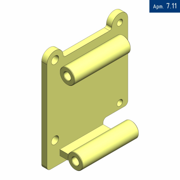 Кронштейн компрессора для JAC N35 с двигателем HFC4DB2-1D Е5 2L (взамен штатного кондиционера), под компрессор SD 5H14/7H15