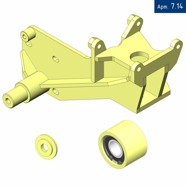 Кронштейн компрессора для JAC N200 с двигателем CUMMINS ISD 285 50 6.7L, с кондиционером, под компрессор TM 21