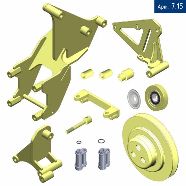Кронштейн компрессора для Sollers ATLANT TDi 2.7L (клин) с А/с, под компрессор SD 5H14/7H15