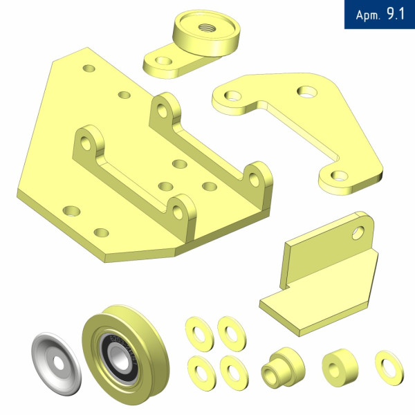 Кронштейн компрессора для NAVECO C300 c двигателем SOFIM 8140.43D4 (клин), под компрессор SD 5H14/7H15