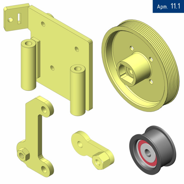 Кронштейн компрессора для Renault Master с двигателем 2.3 после 2011г.в. (задний привод), под компрессор SD 5H14/7H15