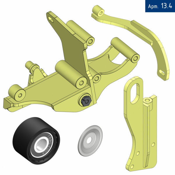 Кронштейн компрессора для ВАЛДАЙ NEXT с двигателем CUMMINS 2.8 (с кондиционером)
