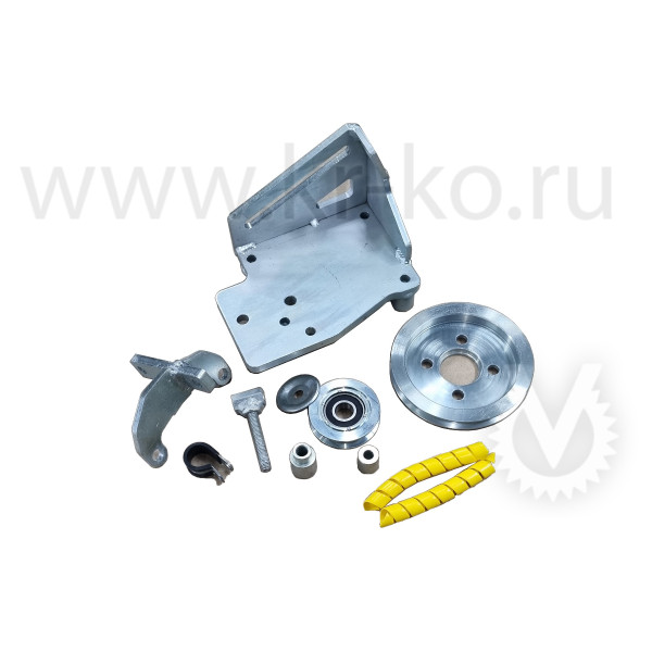Кронштейн компрессора для КАМАЗ КОМПАС 9 с двигателем 590.11-150 Е5 с сохранением штатного кондиционера, под компрессор ТМ 21