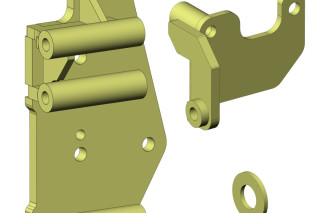 Кронштейн компрессора для ПАЗ Vector NEXT с двигателем ЯМЗ 5340 CNG (на метане)