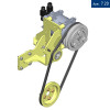 Кронштейн компрессора для JAC N200 с двигателем CUMMINS ISD 285 50 6.7L, с кондиционером, под компрессор TM-21 с доп. шкивом